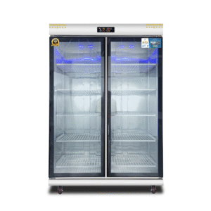 Tủ sấy bát cánh kính 1200L 2 lớp quạt gió