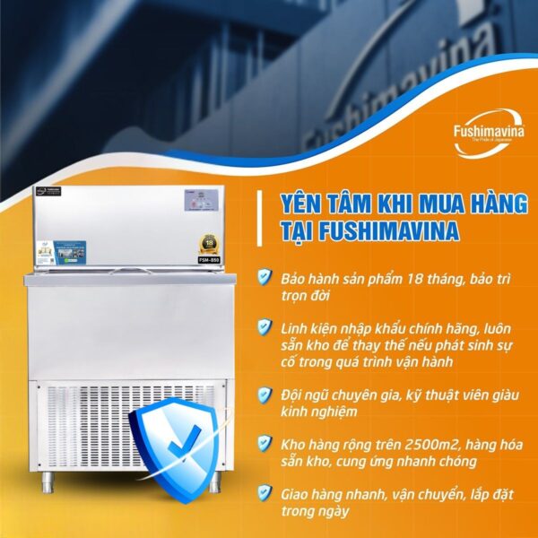 may-lam-da-ban-150kg-fushimavina-6 Máy làm đá bàn 150kg Fushimavina inox 304 cho quán cà phê quán bia và F&B