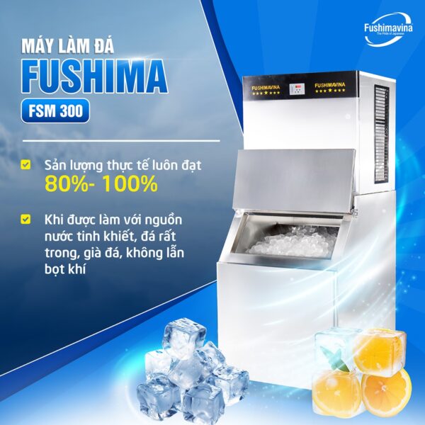 Máy Làm Đá Viên 300Kg Fushima Cung Cấp Lên Đến 300Kg Đá Một Ngày, Là Giải Pháp Tối Ưu Cho Mọi Mô Hình Kinh Doanh Đồ Uống Lạnh, Xưởng Sản Xuất Đá Viên Trong Việc Chủ Động Nguồn Đá Sạch Tinh Khiết, Chất Lượng. Vậy Máy Đá 300Kg Sở Hữu Những Ưu Điểm Gì Và Phù Hợp Với Mô Hình Kinh Doanh Nào? Cùng Tìm Hiểu Chi Tiết Qua Bài Viết Sau Đây.