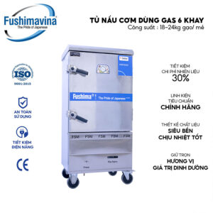 Tủ nấu cơm bằng gas 6 khay