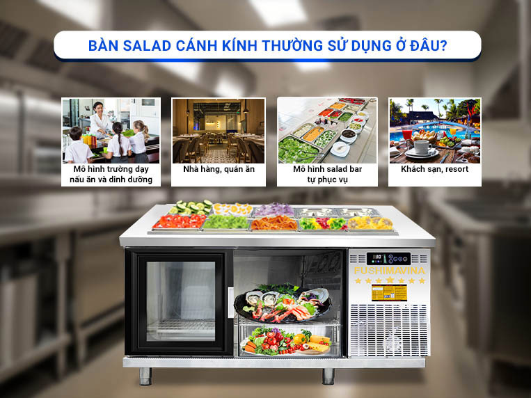 Bàn Salad 1M5 Phục Vụ Ở Nhiều Cơ Sở Kinh Doanh