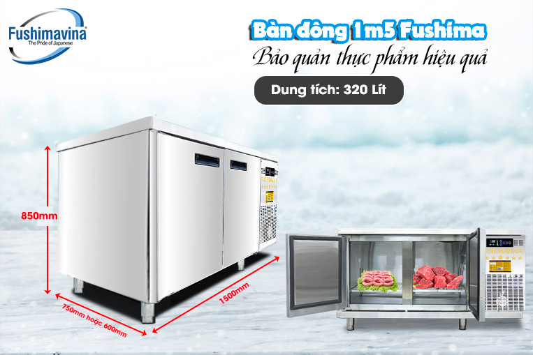 Tủ Bàn Đông 1M5 Quạt Gió