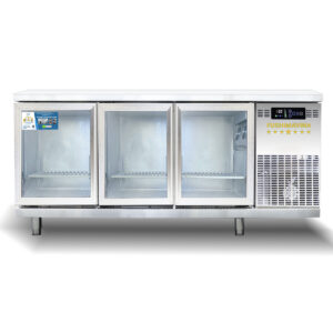 Tủ bàn lạnh, bàn mát 1m8 cánh kính quạt gió