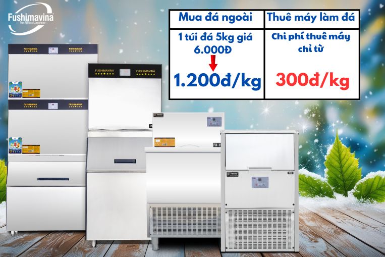 Chi Phí Thuê Máy Rẻ Hơn Mua Đá Ngoài Rất Nhiều